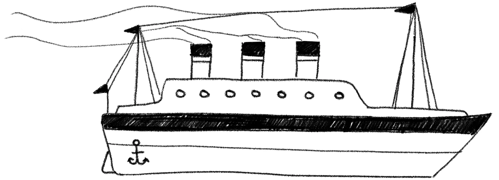 Ship exploration sketch