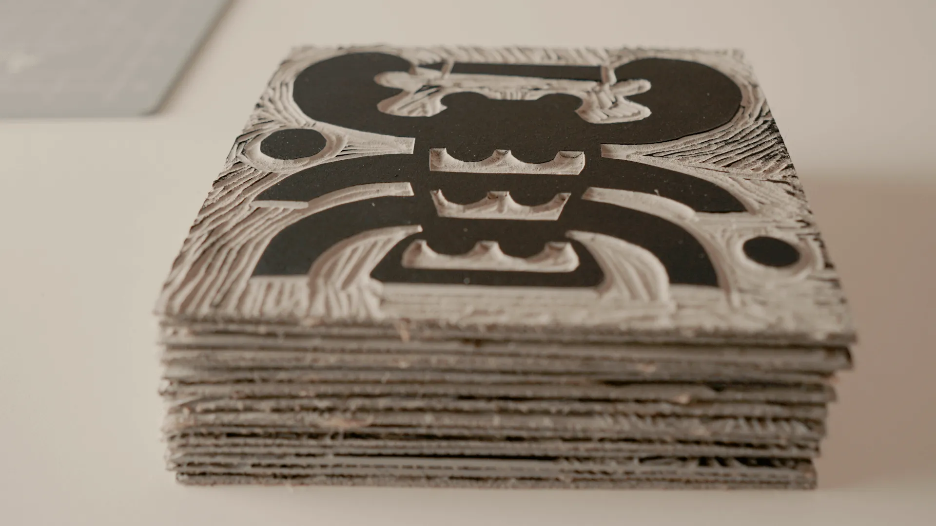 Stacks of printed frames